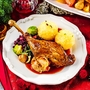 Weihnachtsgans knusprig gebraten (ente)