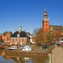 Rathaus von Leer in Ostfriesland, Deutschland