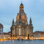 Abendstimmung an der Frauenkirche in Dresden