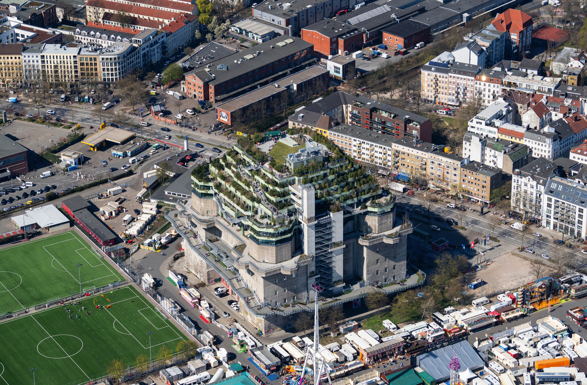 Grüner Bunker Hamburg in St. Pauli