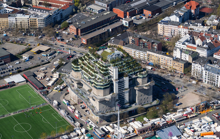 Grüner Bunker Hamburg in St. Pauli