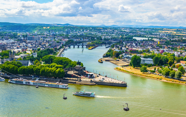 Skyline von Koblenz, Deutschland