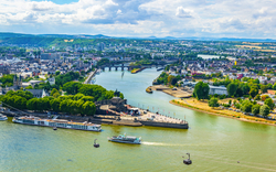 Skyline von Koblenz, Deutschland