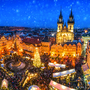 Weihnachtsmarkt auf dem Marktplatz in Prag, Tschechische Republik