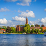 Malchow am Ufer des Malchowers Sees an der Mecklenburgischen Seenplatte