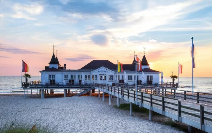 Seebrücke Ahlbeck in der Abendsonne