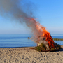 Osterfeuer am Strand von Kühlungsborn
