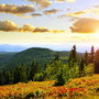 Herbstlandschaft am Großen Arber im Nationalpark Bayerischer Wald, Deutschland