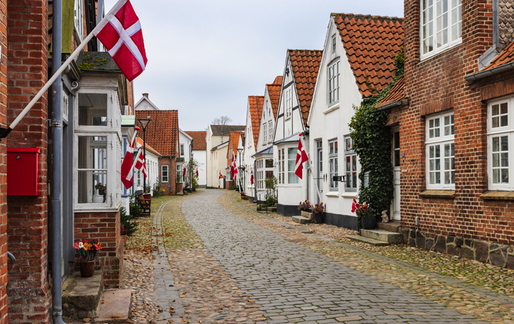 Stadtbild des Hansedorfs Tonder in Süddänemark