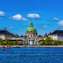 Blick auf Schloss Amalienborg in Kopenhagen, Dänemark