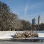 Uniriese mit Neuem Rathaus im Winter in Leipzig