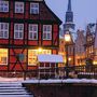 winterliches Stade im Alten Land, Deutschland