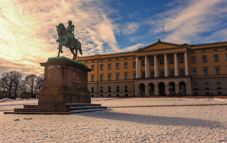 Oslo Norway sunset in winter