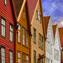 Bryggen Straße in Bergen - Norwegen