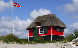 Strandhütte auf der dänischen Insel Ærø