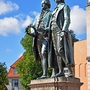 Goethe-Schiller-Denkmal in Weimar, Deutschland