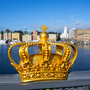 goldene Krone auf der Skeppsholmsbron in Stockholm, Schweden