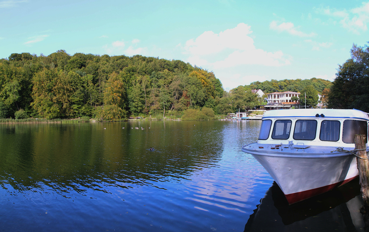 Schiffsausflug bei Malente in Schleswig-Holstein, Deutschland
