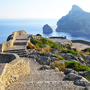 Aussichtsplattform mit Meerblick auf Mallorca am Kap Formentor