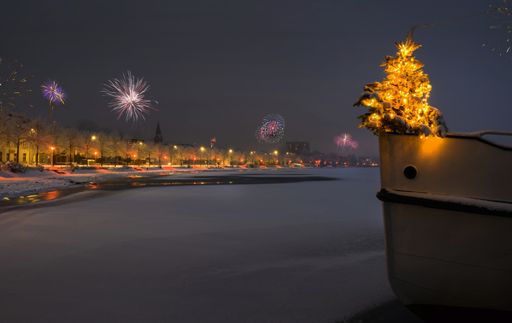 Silvesterzeit auf der Schlei in Schleswig