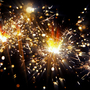 brennende Wunderkerzen an Silvester